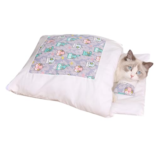 Rurunklee Taschenbett für Katzen, Terrierbett für Katzen – selbstwärmende Kissentasche, weich und bequem, rutschfest, maschinenwaschbar, faltbar, dick, für Haustiere Rurunklee Taschenbett für Katzen, Terrierbett für Katzen – selbstwärmende Kissentasche, weich und bequem, rutschfest, maschinenwaschbar, faltbar, dick, für Haustiere von Rurunklee