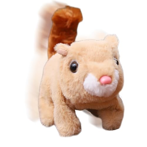 Spielzeug für Katzen, Eichhörnchen, Spielzeug für sich bewegende Haustiere, simuliertes Eichhörnchen, interaktives Spielzeug für Katzen, Squeaky Vivid, Plüschspielzeug für von Rurunklee