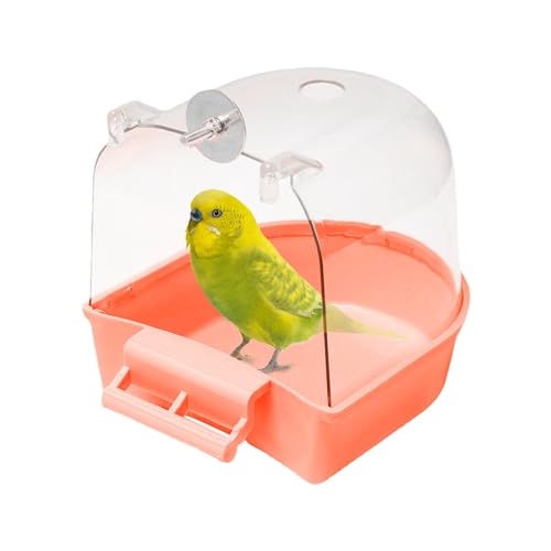 Vogel Badewanne Vogeltränke für Käfig Vogelbadebox Vogelbadewanne Vogelbox Papagei Badewanne Duschbox Vogelkäfig Zubehör Zubehör für kleine Vögel Kanarienvogel Wellensittich Papageien Crested von Rurunklee