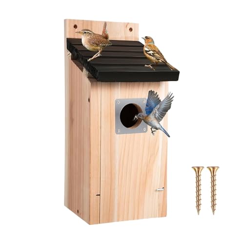 Vogelhaus, natürliches Holz, hängende Vogelhütte, wasserdicht, Dekoration, Hütte für Zuhause, , Balkon, Baum, Rasen, Garten, Innenhof von Rurunklee