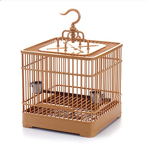 Vogelkäfig, Kunststoff, klein, quadratisch, Käfig mit Futternapf und Tränke, Schaukel mit Eimer Vogelkäfig, Kunststoff, klein, quadratisch, Käfig mit Futternapf und Tränke, Schaukel mit Eimer von Rurunklee
