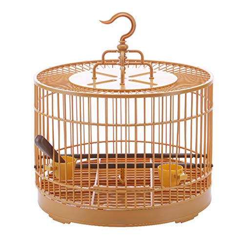 Vogelkäfig aus Kunststoff, klein, rund, Käfig mit Futternapf und Tränke, Schaukel mit Eimer Vogelkäfig aus Kunststoff, klein, rund, Käfig mit Futternapf und Tränke, Schaukel mit Eimer von Rurunklee