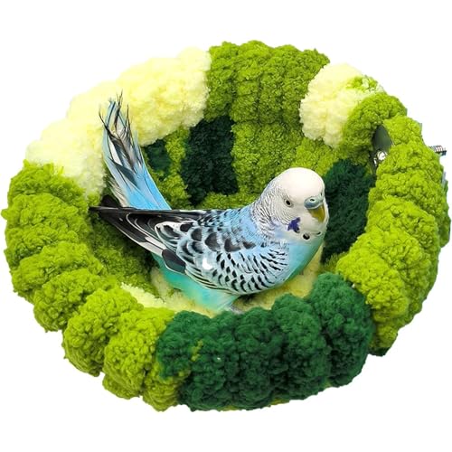 Vogelnest für Käfig, Plüsch Hängendes Vogelbett für Sittich, Brutvogelhaus für Sittich, Wellensittich, Nymphensittich, Lovebird, Kanarienvögel, Finken, Hamster, kleine Haustiere, warmes Nest Vogelnest für Käfig, Plüsch Hängendes Vogelbett für Sittich, Brutvogelhaus für Sittich, Wellensittich, Nymphensittich, Lovebird, Kanarienvögel, Finken, Hamster, kleine Haustiere, warmes Nest von Rurunklee