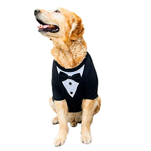 Ruse - Hundeanzug Easy Breezy Haustier-Smoking/Hunde-Hochzeitskleid für alle Rassen. (Schwarz) L von Ruse