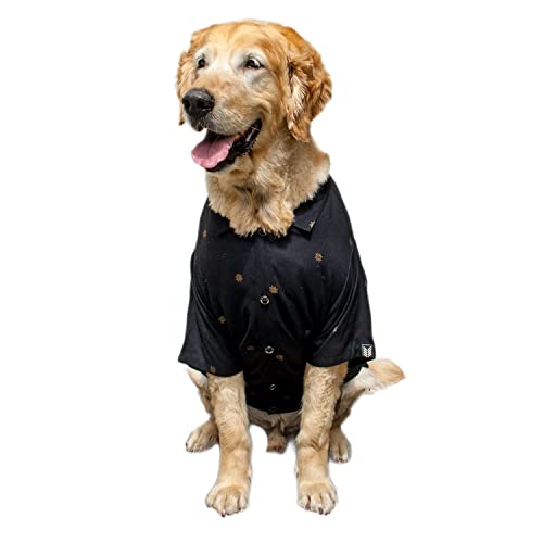 Ruse Hundehalsband mit Blumenmotiv, SoftTech-Stoff, halbe Ärmel/Bekleidung/Kleidung, Geschenk für Hunde. (M) von Ruse