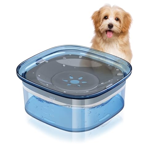 Ruspela Wassernapf für Hunde, kein Verschütten, 2 l, spritzwassergeschützt, Wassernapf für Katzen, langsames Trinken, für Hunde, Katzen, Haustiere von Ruspela
