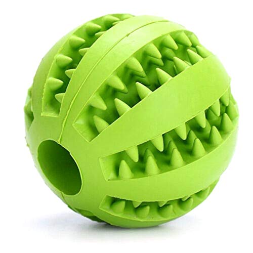 Ruthlessliu Pet Dog Chew Ball Interaktives Elastizitätsspielzeug, Bissbeständige Futterzufuhr Gummiball für kleine große Hunde Grün S. von Ruthlessliu