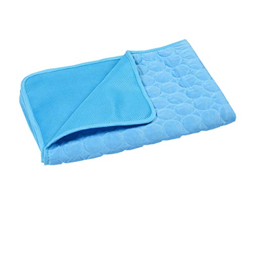 Ruthlessliu Summmer Dog Mat Cooling Ice Pad Für Cat Pet Schlafsofa Faltbare Decke Blau 100 X 70 cm von Ruthlessliu