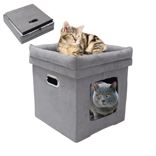 Ruwshuuk Faltbares Katzenversteck,Faltbares Katzenhaus,Vollständig geschlossenes, faltbares Haustierbett - Abnehmbares, wasserdichtes, geschlossenes Katzenhaus für mehrere Haustiere und große Katzen Ruwshuuk Faltbares Katzenversteck,Faltbares Katzenhaus,Vollständig geschlossenes, faltbares Haustierbett - Abnehmbares, wasserdichtes, geschlossenes Katzenhaus für mehrere Haustiere und große Katzen von Ruwshuuk