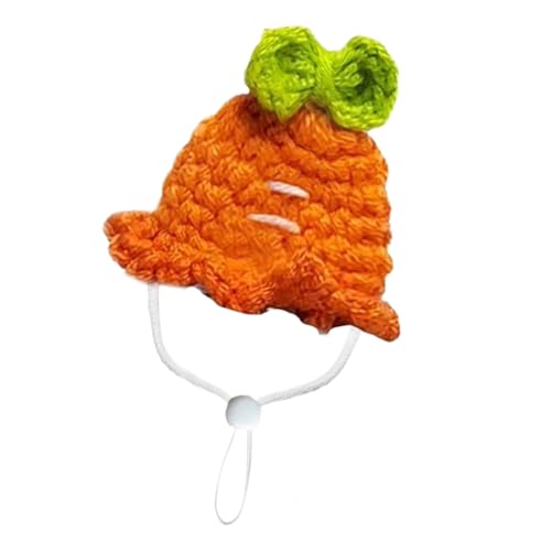 Ruwshuuk Hamstermütze, niedlicher Hamsterhut, gestrickt, kleine Haustier-Kopfbedeckung, weiches Kostüm-Zubehör, bunte Tierkleidung für Schlangen und Partys von Ruwshuuk