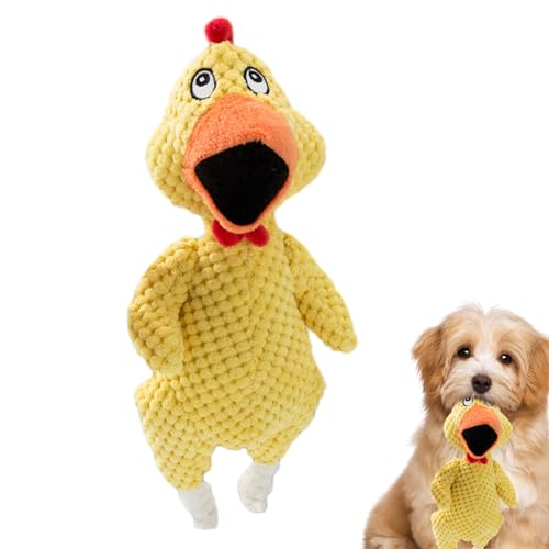 Ruwshuuk Huhn-Hundespielzeug,Hühnerspielzeug für Hunde - Quietschendes Hundespielzeug - Hund schreit Huhn Squeeze Sound Spielzeug, Haustiere Quietscher Kautraining Haustierspielzeug für kleine, von Ruwshuuk