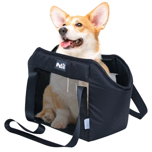Ruwshuuk Hund und Katzenbeutel, Haustier Tasche - Reisen Sie Katzenhund -Schulterbeutel - Top -Eröffnungsdesign Haustierträger für Tierarztbesuche, Fahren, Gehen, Ausgehen von Ruwshuuk