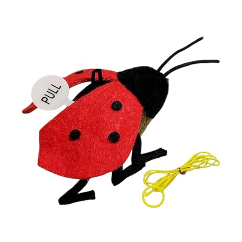 Ruwshuuk Katze necken Spielzeug, Ladybug -Katzenspielzeug - Sound Cat Ladybug Teaser Catnip infundiert,Vibrationsempfindung Hangable Teaser Game Linderung Langeweile für Innenkätzchenpuppen von Ruwshuuk