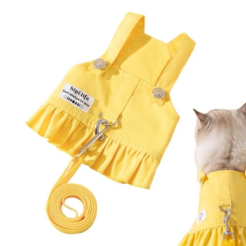 Ruwshuuk Katzengeschirr-Kostüm, mit 360° drehbarer Schnalle, Katzenschutzkleidung, Outdoor-Weste, Jacken für Katzen, verstellbares Zugse, atmungsaktiv, passend für Verschiedene Körpertypen Ruwshuuk Katzengeschirr-Kostüm, mit 360° drehbarer Schnalle, Katzenschutzkleidung, Outdoor-Weste, Jacken für Katzen, verstellbares Zugse, atmungsaktiv, passend für Verschiedene Körpertypen von Ruwshuuk
