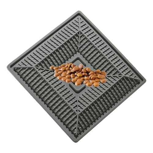 Ruwshuuk Katzenpuzzle Feeder, wasserdichte Katze Slow Feeder Trockene Nassfutter, Silikon rutschfeste sichere Fütterungsmatte für interaktives Essen Welpen Kätzchen Indoor von Ruwshuuk