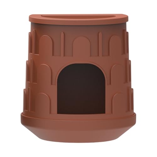 Ruwshuuk Leopard Gecko Hide House, Reptilienhöhle,Reptilienblende Gecko House - Top Food Water Basin Design abnehmbares Landschaftsverzierung leicht zu reinigen für Tank, Gehäuse, Terrarium von Ruwshuuk