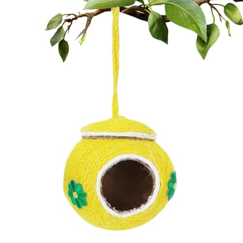 Ruwshuuk Muschelnest – Handgewebtes Naturversteck, Anti-Biss-Biss-Vogelhaus-Bett für Papageien, Sittiche, Hamster, Mäuse, Chinchilla-Käfigspielzeug, Nistkasten Ruwshuuk Muschelnest – Handgewebtes Naturversteck, Anti-Biss-Biss-Vogelhaus-Bett für Papageien, Sittiche, Hamster, Mäuse, Chinchilla-Käfigspielzeug, Nistkasten von Ruwshuuk