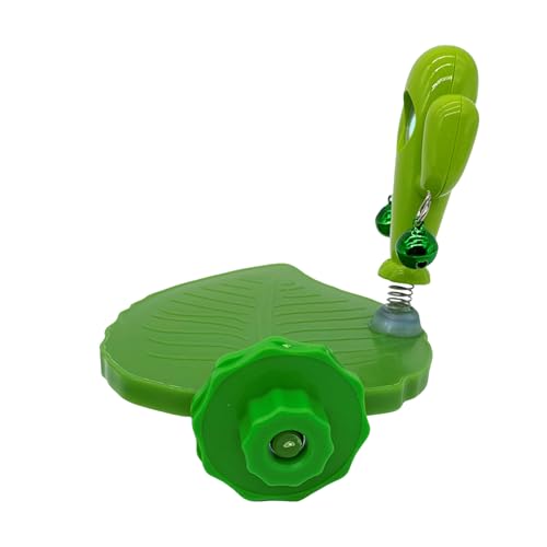 Ruwshuuk Vogel Spielplatz Ständer - Spielbereich Sitzstange - Blattförmiges Käfigzubehör Mit Interaktivem Puzzlespiel & -Design Für Sittiche, Kanarienvögel & Kleinpapageien von Ruwshuuk