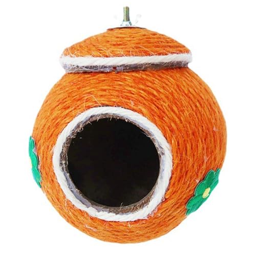 Ruwshuuk Vogelhaus, handgewebtes natürliches Muschel-Vogelhaus, Vogelhaus, Bett für Papageien, Sittiche, Hamster, Mäuse, Chinchilla-Käfigspielzeug, Nistkasten Ruwshuuk Vogelhaus, handgewebtes natürliches Muschel-Vogelhaus, Vogelhaus, Bett für Papageien, Sittiche, Hamster, Mäuse, Chinchilla-Käfigspielzeug, Nistkasten von Ruwshuuk