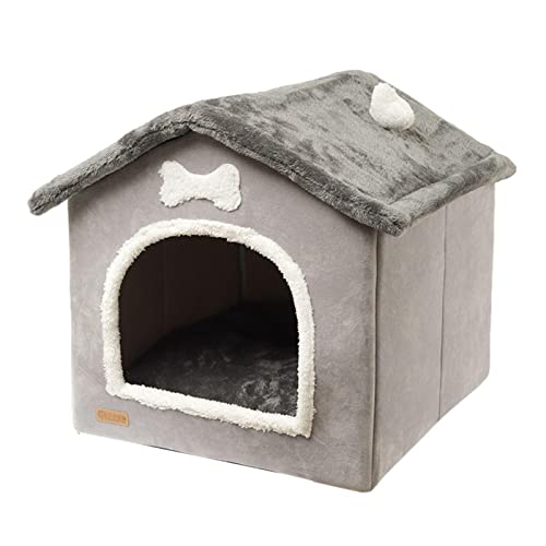 Ruwshuuk Warmes Katzenhaus für den Winter, Hundehütte für den Innenbereich, warmes Hundebett, überdachte kleine Haustierhöhle, Indoor-Katzenversteck von Ruwshuuk