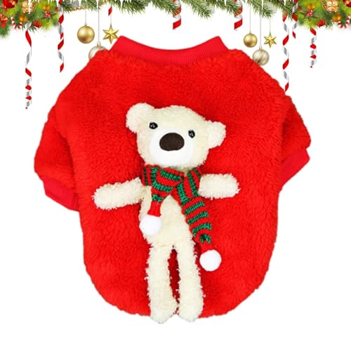 Ruwshuuk Weihnachts-Hunde-Outfit, Weihnachtskostüme für Haustiere | Cartoon Haustier Winter Plüschkleid - Warmer Hunde-Cosplay-Hoodie, Hunde-Urlaubsbekleidung mit Bär für kleine/mittlere/große Hunde Ruwshuuk Weihnachts-Hunde-Outfit, Weihnachtskostüme für Haustiere | Cartoon Haustier Winter Plüschkleid - Warmer Hunde-Cosplay-Hoodie, Hunde-Urlaubsbekleidung mit Bär für kleine/mittlere/große Hunde von Ruwshuuk
