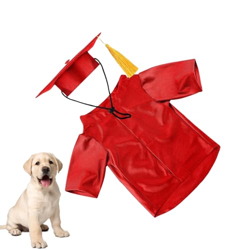 Ruyeiig Hunde Abschlusshut & Umhang | 2025 Hunde Welpen Abschlusshut & Umhang - Komplettset Mit Quasten-Shirt Als Tierkleidung Für Kleine Katzen, Kleine Hunderassen & Festtage von Ruyeiig