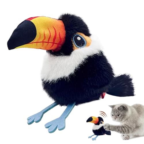 Ruyeiig Zwitschernder Vogel Katzenspielzeug - Interaktives Bewegungsspielzeug Für Hauskatzen - Bewegungsaktiviertes Spielzeug Für Kätzchen Zum Spielen In Wohnräumen Ruyeiig Zwitschernder Vogel Katzenspielzeug - Interaktives Bewegungsspielzeug Für Hauskatzen - Bewegungsaktiviertes Spielzeug Für Kätzchen Zum Spielen In Wohnräumen von Ruyeiig