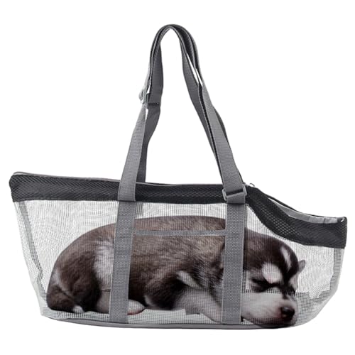 Haustierträger, Mesh -Katzenbeutelträger mit verstellbarem Griff und Basi von Rwigeboo