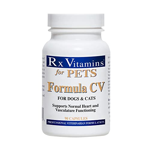 Rx Vitamins Formula CV für Hunde & Katzen – Herzgesundheit Katze und Hund – Herzunterstützung für Katzen & Hunde – 90 ct von Rx Vitamins