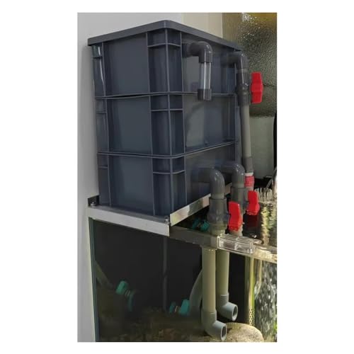 3 Etagen Aquarium-Filter, Groß Fischbecken & Teiche Externer Filterkasten, Pumpe Und Filtermaterial Sind Nicht Enthalten, Leichte Reinigung Und Montage (Farbe : Blau, Größe : 30x20x35cm) von Rygcrud