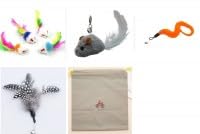 Rylae 13 Stück Katzenangel Ersatzfedern und Aufbewahrungstasche, Katzenspielzeug Bunte Federn Zubehör, Interaktives Katzen Spielzeug mit Glöckchen, Katze Wurm Teaser für Katzenspielzeug Rylae 13 Stück Katzenangel Ersatzfedern und Aufbewahrungstasche, Katzenspielzeug Bunte Federn Zubehör, Interaktives Katzen Spielzeug mit Glöckchen, Katze Wurm Teaser für Katzenspielzeug von Rylae