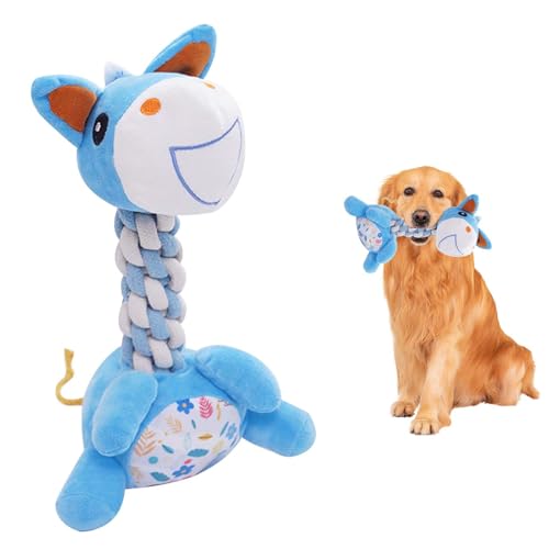 Rylae Hundespielzeug,Süßes Quietschendes Hundespielzeug,Unzerstörbar Tauziehen Plüsch Quietschendes,Gefüllte Hundekauspielzeug für Kleine,Mittlere,Große Hunde (Pony) von Rylae