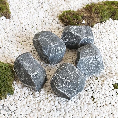 Imitations-Felsen Kunststein, Dekorations-Fake-Felsen für Landschaft, Leichtes Schaumstoffmaterial mit natürlicher Textur, Realistisches Design, Skulptur Multifunktional Leicht Stabil (15CM-1PCS) von RynoPulse