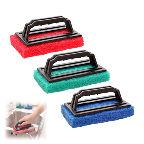 Quadratische ReinigungsbüRste FüR GroßE AquarienfläChen. Professioneller Glasaquariumreiniger FüR Die Wartung Von Aquarien Und Kies, Langlebig Und Effizient (Red, Blue, Green) von RynoPulse