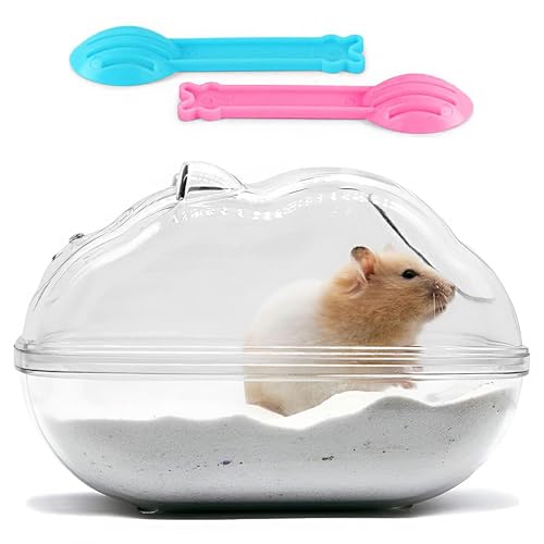 Rynvarl Sandbadbox für Hamster, transparent, zerlegbar, Staubschutz für Nagetiere, mit 2 Schaufeln Rynvarl Sandbadbox für Hamster, transparent, zerlegbar, Staubschutz für Nagetiere, mit 2 Schaufeln von Rynvarl