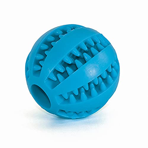 Ryoizen Kauspielzeug Hundespielzeug Unzerstörbar aus Naturkautschuk Interaktive Hunde Snackball,Ball Leckerli-Spender für Hunde Welpen-Zahnpflege,Intelligenzspielzeug(Navy blau ，6cm) von Ryoizen