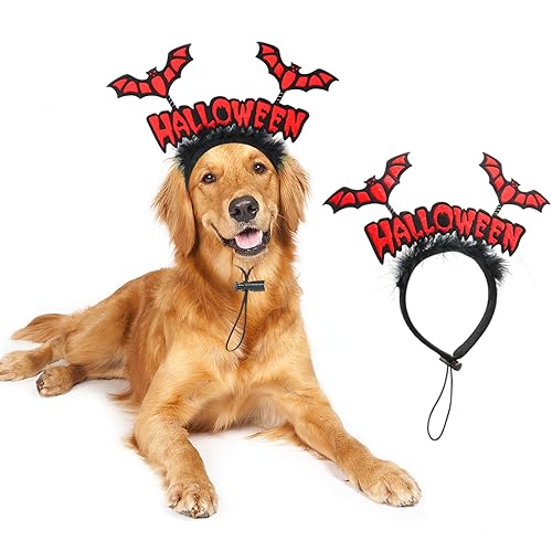 Rypet Hund Halloween Text Kostüm - Halloween Hundekostüme Hundestirnband für mittelgroße und große Hunde von Rypet