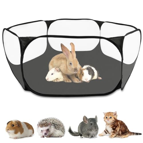 Rypet Meerschweinchen-Laufstall – atmungsaktives und transparentes Haustier-Laufstall, Pop-Offener Outdoor/Indoor-Trainingszaun, tragbarer Hofzaun für Meerschweinchen, Kaninchen, Hamster, Chinchillas Rypet Meerschweinchen-Laufstall – atmungsaktives und transparentes Haustier-Laufstall, Pop-Offener Outdoor/Indoor-Trainingszaun, tragbarer Hofzaun für Meerschweinchen, Kaninchen, Hamster, Chinchillas von Rypet