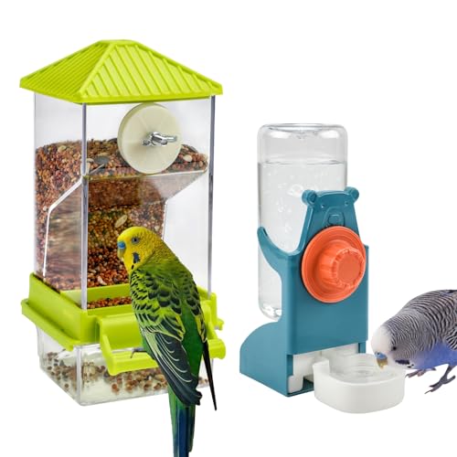 Rypet No Mess Bird Water Feeder Dispenser Set Automatic Bird Feeder for Cage Transparent Food Container for Cage Acrylic Parrot Seed Feeders Accessories for Small Birds Parrot Cockatoo Canary Rypet No Mess Bird Water Feeder Dispenser Set Automatic Bird Feeder for Cage Transparent Food Container for Cage Acrylic Parrot Seed Feeders Accessories for Small Birds Parrot Cockatoo Canary von Rypet