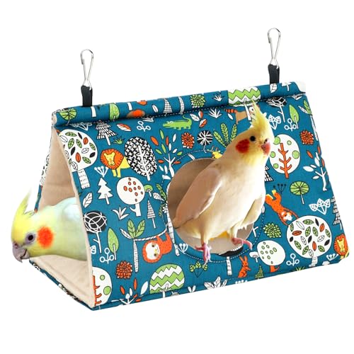 Rypet Warmes Winter-Vogelnest – Hängematte, Samt, Schuppen, Hütte, Käfig, Plüsch, flauschig, für Papageien, Sittiche, Nymphensittiche, Wellensittiche, Unzertrennliche, Größe M, Blau Rypet Warmes Winter-Vogelnest – Hängematte, Samt, Schuppen, Hütte, Käfig, Plüsch, flauschig, für Papageien, Sittiche, Nymphensittiche, Wellensittiche, Unzertrennliche, Größe M, Blau von Rypet