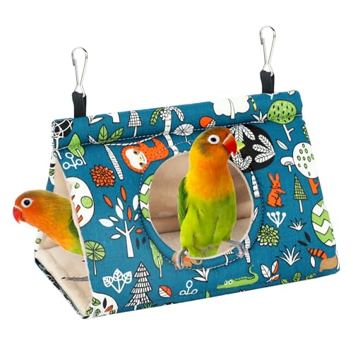 Rypet Warmes Winter-Vogelnest – Hängematte, Samt, Schuppen, Hütte, Käfig, Plüsch, flauschig, für Vögel, Schlafbett, flauschig, für Papageien, Sittiche, Nymphensittiche, Wellensittiche, Klein(blau) Rypet Warmes Winter-Vogelnest – Hängematte, Samt, Schuppen, Hütte, Käfig, Plüsch, flauschig, für Vögel, Schlafbett, flauschig, für Papageien, Sittiche, Nymphensittiche, Wellensittiche, Klein(blau) von Rypet