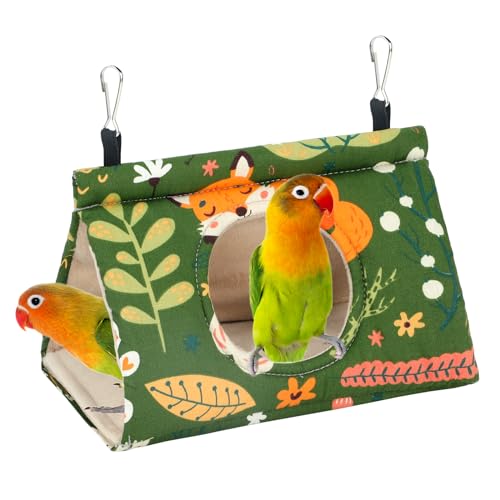 Rypet Warmes Winter-Vogelnest – Hängematte, Samt, Schuppen, Hütte, Käfig, Plüsch, flauschig, für Vögel, Schlafbett, flauschig, für Papageien, Sittiche, Nymphensittiche, Wellensittiche, Klein(grün) Rypet Warmes Winter-Vogelnest – Hängematte, Samt, Schuppen, Hütte, Käfig, Plüsch, flauschig, für Vögel, Schlafbett, flauschig, für Papageien, Sittiche, Nymphensittiche, Wellensittiche, Klein(grün) von Rypet