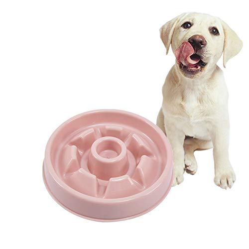 Antischlingnapf Hunde Anti Schling Napf Hunde Hund Anti Choke Bowl Spaß, der Hundenapf herumsucht Hundenäpfe rutschfest Hundenäpfe Medium pink-1 von Rysmliuhan Shop