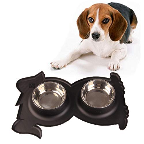 Futternapf Hund Katzennapf rutschfest Hundenäpfe Für Mittlere Hunde Haustierschalen Für Katzen Hundenapf Edelstahl Hundenäpfe Medium Black von Rysmliuhan Shop