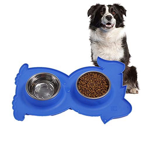 Futternapf Hund Katzennapf rutschfest Hundenäpfe Für Mittlere Hunde Haustierschalen Für Katzen Hundenapf Edelstahl Hundenäpfe Medium Blue von Rysmliuhan Shop