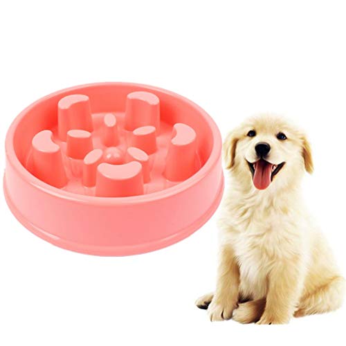 Futternapf Katze Futternapf Hund Ungiftige Puzzle Bowl rutschfeste Schüssel Welpenfutter Wet Bowl Spaß, der Hundenapf herumsucht pink-a von Rysmliuhan Shop