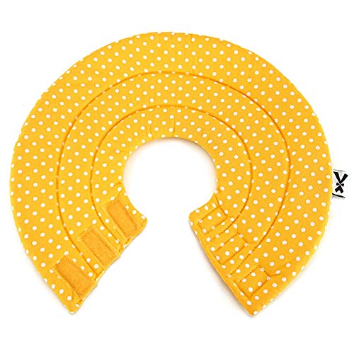 Halskrause Hund Hundekragen Hundehalsband nach der Operation Kegel für Hunde Medizinische Halsbänder für Hunde Katzenkegel Haustierschutzhalsband Yellow,m von Rysmliuhan Shop