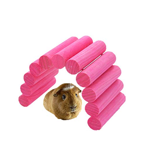 Hamster zubehör Spielzeug für Hamster Hamster Sand Hamster Hideout Guinea Pig Spielzeug Hamster Holz Hamster Spielzeug pink von Rysmliuhan Shop