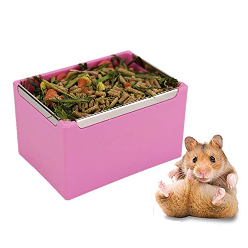 Hasen Zubehör Futternapf Kaninchen Meerschweinchen Hay Feeder Ratte Futternapf Kaninchenfutter Bowl Hamster-Futternäpfe Eichhörnchen-Zufuhr pink von Rysmliuhan Shop