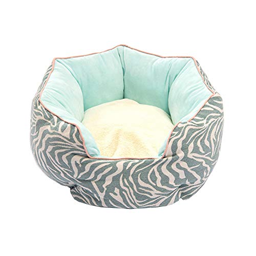 Hundehöhle Kleine Hunde Katzenhöhle Welpenbett Warme Katze Bett Hund Betten Waschbar Hund Schlafsofa Haustiernest Tragbares Hundebett Green White von Rysmliuhan Shop